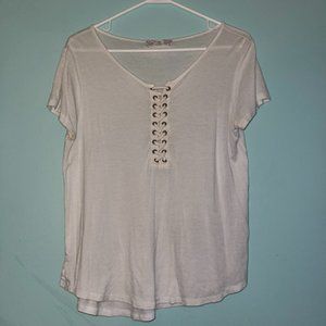 Cute White Short Sleeve blouse